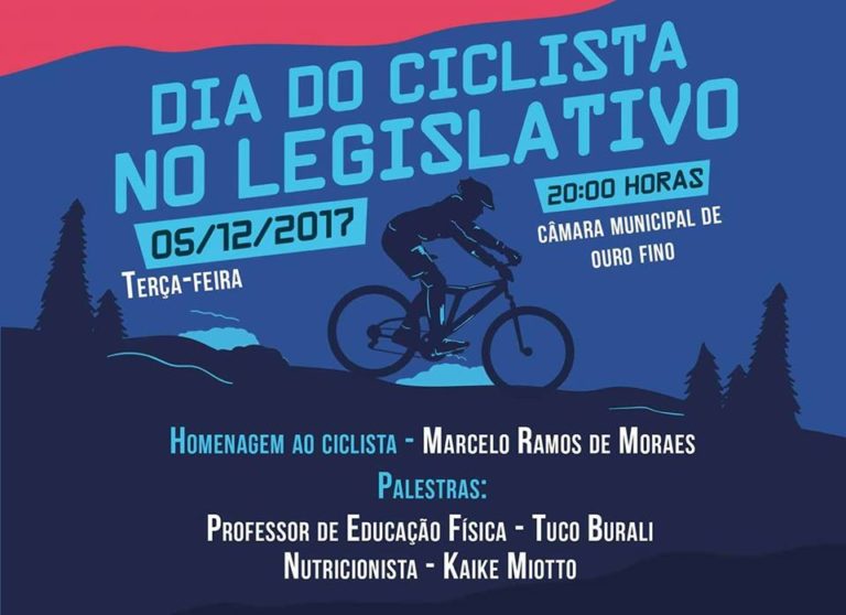 Dia do Ciclista será comemorado nesta terça-feira (05) na Câmara Municipal de Ouro Fino