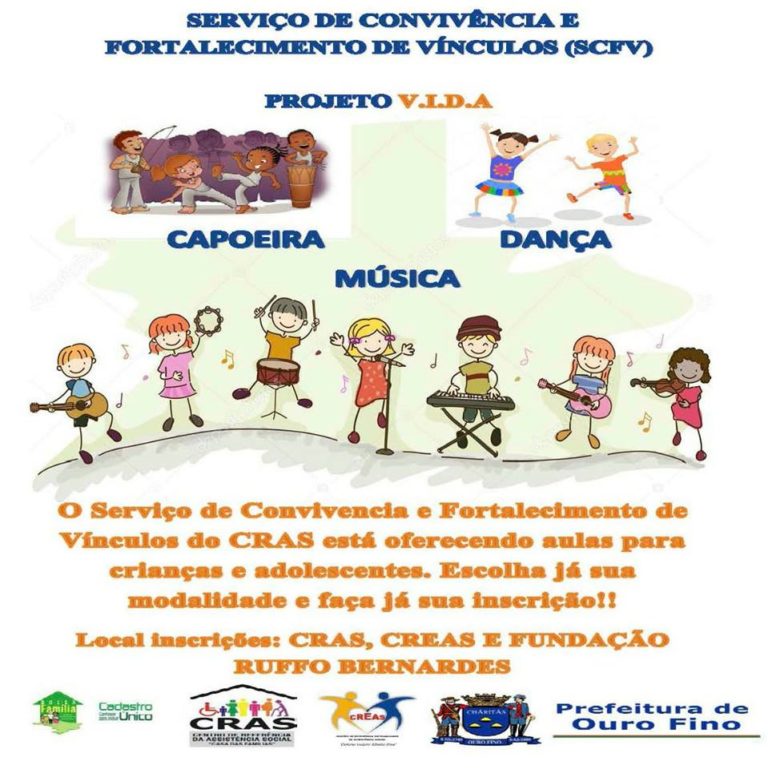 Prefeitura oferece aulas de dança, capoeira e música para crianças e jovens