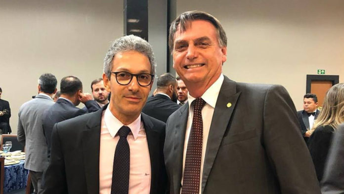 Governador Romeu Zema (Novo) Presidente Jair Bolsonaro (sem partido)