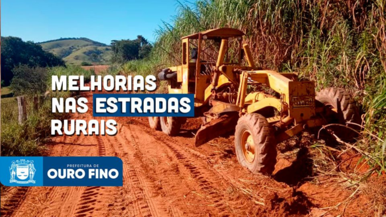 Prefeitura de Ouro Fino realiza manutenção nas estradas rurais
