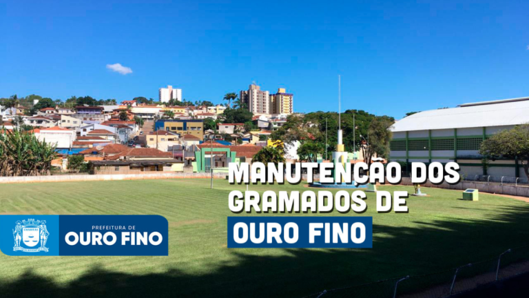 Prefeitura de Ouro Fino realiza manutenção nos campos de futebol do município