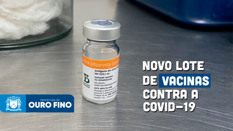 Vacinação contra a Covid-19 continua para a faixa etária de 61 anos ou mais em Ouro Fino