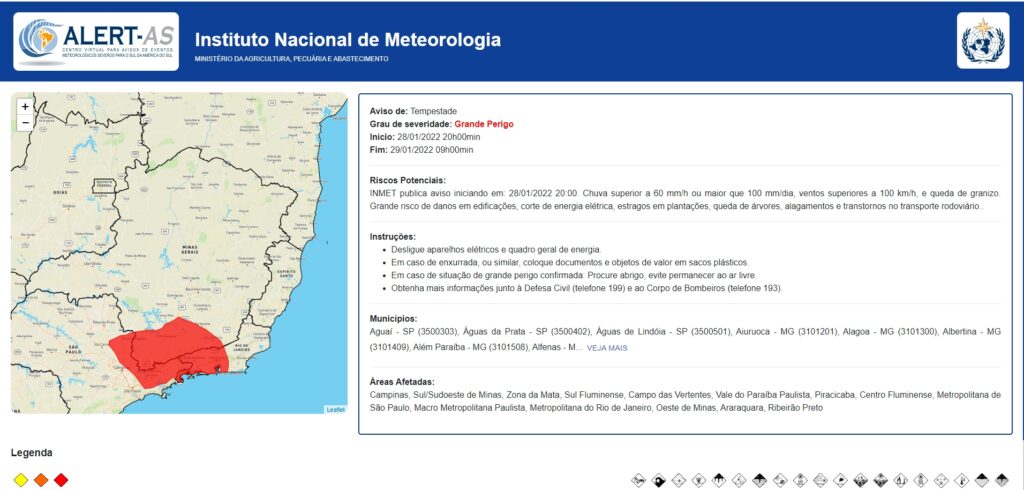 Instituto Nacional de Metereologia 28 de Janeiro de 2022