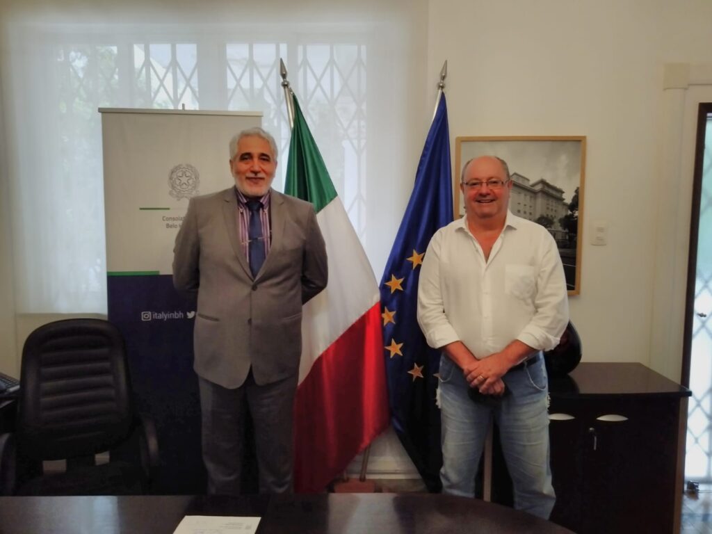 Cônsul Maurizio Fedeli e o vereador Paulo Henrique Chiste